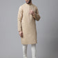 Even Apparels Pure Cotton Kurta With Band Collar - Beige | Swadesiicart