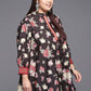 Ahalyaa Mandarin Collar Crepe Floral Printed Tunic | Swadesiicart