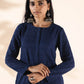trueBrowns Blue Cotton Dobby Relaxed Co-ord Set - Swadesiicart