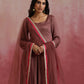 trueBrowns Brown Modal Anarkali Kurta Set | Swadesiicart