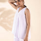 trueBrowns White Cotton Dobby Flared Co-ord Set - Swadesiicart
