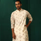 trueBrowns Men's Ivory Peach Cotton Kurta | Swadesiicart