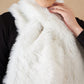 InWeave Women's Pure White Faux Fur Neck Warmer - Swadesiicart