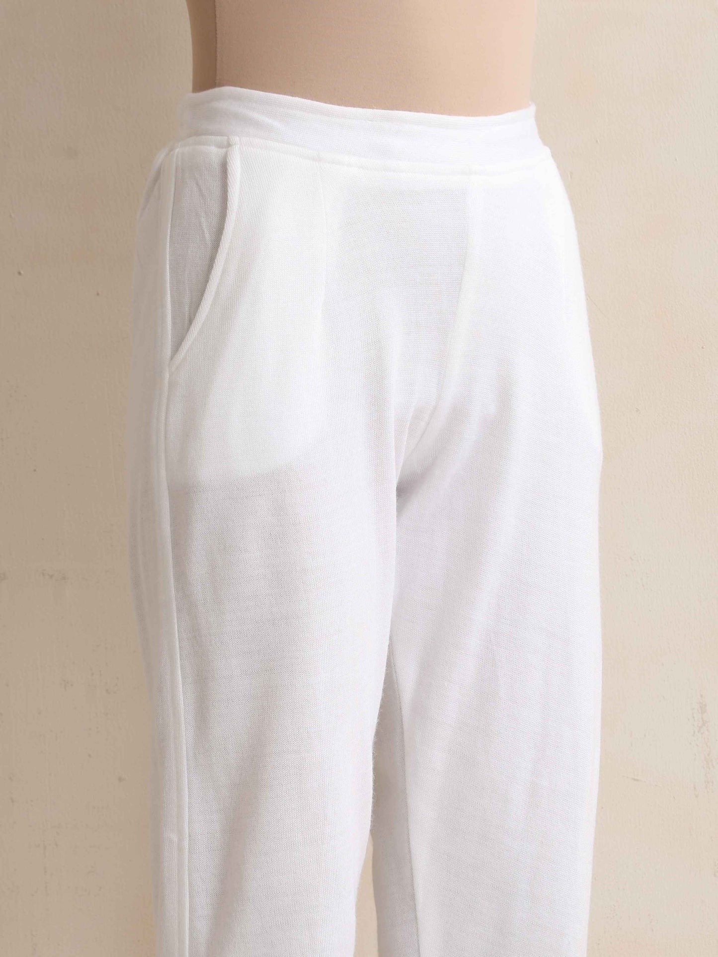 trueBrowns White Woollen Pants | Swadesiicart