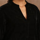 trueBrowns Black Velvet Solid Co-ord Set - Swadesiicart