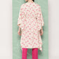 Ahalyaa Women Floral Printed Flared Sleeves Gotta Patti Crepe Kaftan Kurta | Swadesiicart