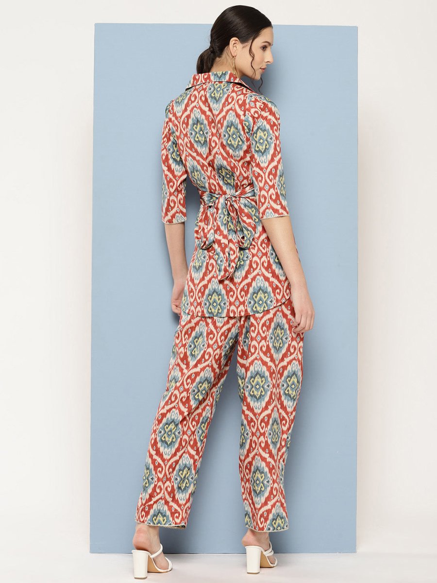 Ahalyaa Printed Ethnic Co-Ords - Swadesiicart
