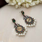 trueBrowns Silver Gold Tone Embossed Earrings - Swadesiicart