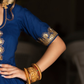 Pomcha Jaipur Minakari Blue Anarkali Set | Swadesiicart