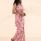 trueBrowns Carrot Muslin Ikat Ready to Wear Saree | Swadesiicart