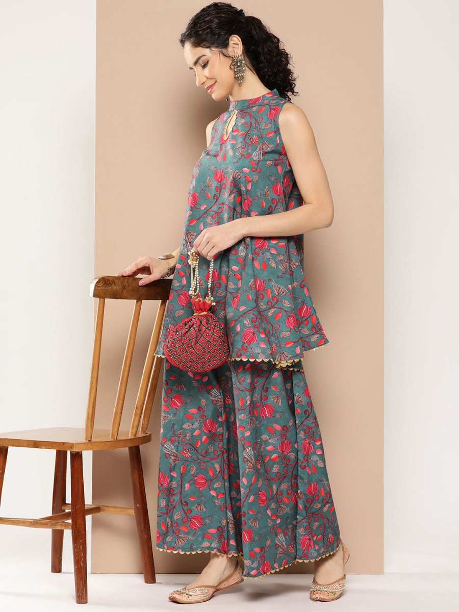 Ahalyaa Women Floral Printed Co-Ords - Swadesiicart