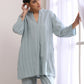 trueBrowns Eggshell Blue Dobby Relaxed Fit Co-Ord Set - Swadesiicart