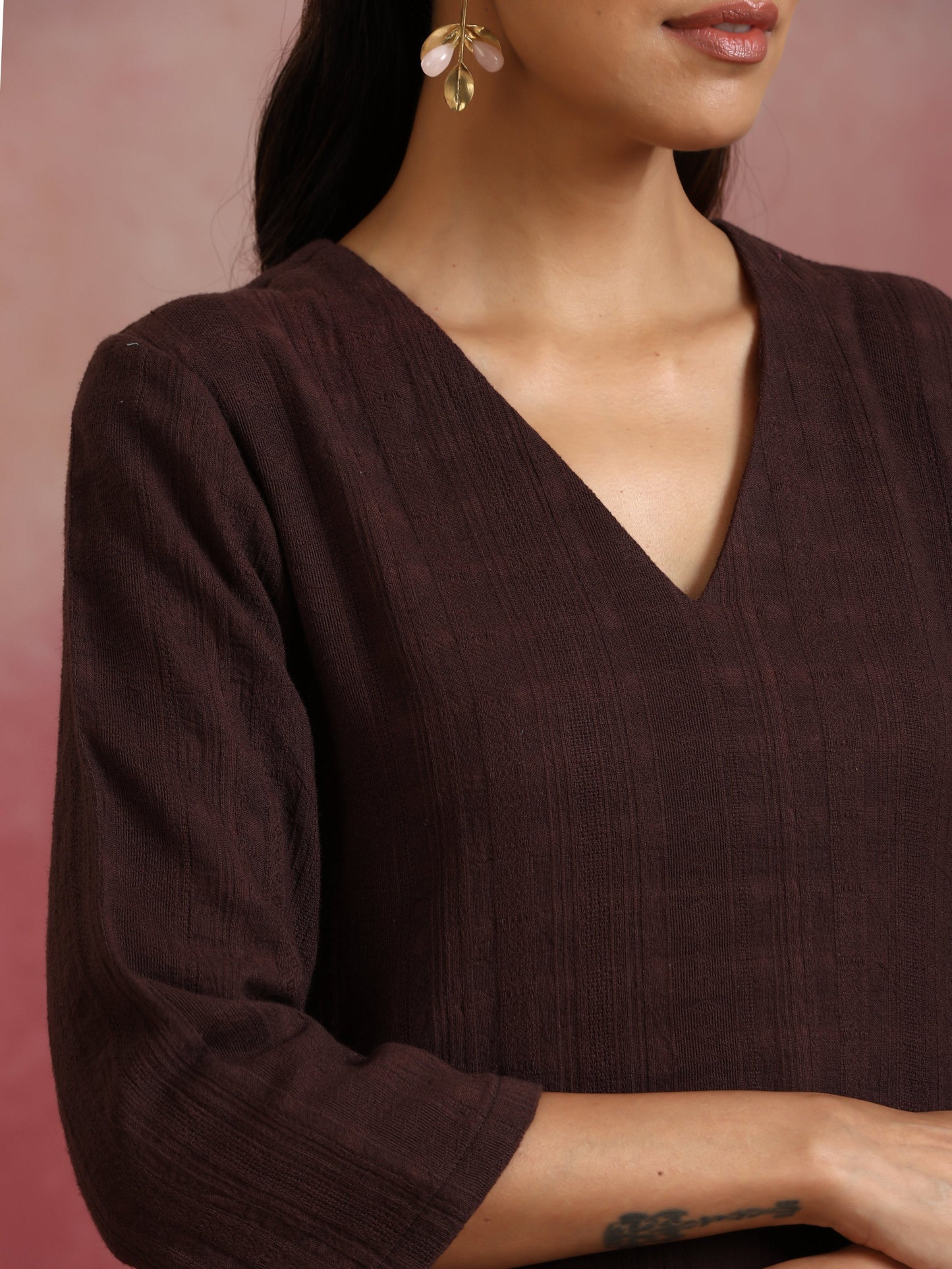 trueBrowns Cola Cotton Dobby Kurta Set | Swadesiicart