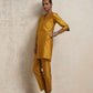 trueBrowns Gold Silk Kurta Co-ord Set - Swadesiicart