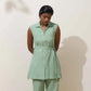 trueBrowns Mint Green Cotton Linen Co-Ord Set - Swadesiicart