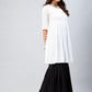InWeave Women's Cream Short Anarkali Kurta - Swadesiicart