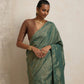 trueBrowns Dark Green Gold Lurex Ready To Wear Saree | Swadesiicart