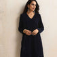 trueBrowns Blue Velvet Kurta Co-ord Set - Swadesiicart