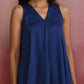 trueBrowns Blue Modal Flared Kurta Co-ord Set - Swadesiicart