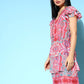 InWeave Women's Soft Pink Tiered Short Dress - Swadesiicart