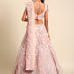 House of Panchhi Pink Net Multi Sequins with heavy Zarkan embroidery Lehenga choli & Dupatta | Swadesiicart