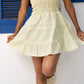 Noroke Linen Embroidered Mini Tiered Dress - Green | Swadesiicart