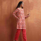 trueBrowns Beige Print Kurta Co-ord Set - Swadesiicart