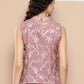 InWeave Women's Mauve Brocade Halter Top - Swadesiicart