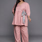Ahalyaa Plus Size Ethnic Printed Wrap Tunic with Palazzos | Swadesiicart