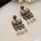 trueBrowns Silver Gold Tone Dangle Earrings - Swadesiicart