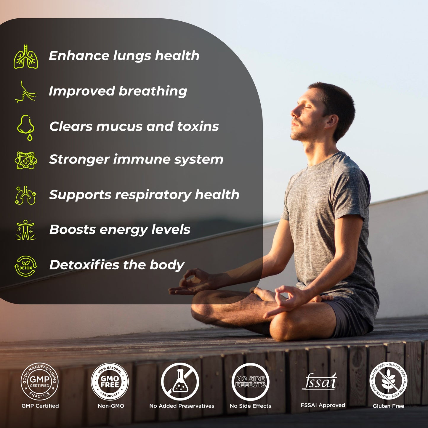 Health Veda Organics Lung Detox Veg Capsules - Swadesiicart