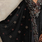 trueBrowns Black Velvet Floral Embroidered Kurta Pant Dupatta Set | Swadesiicart
