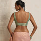 trueBrowns Green Gold Metallic Blouse | Swadesiicart