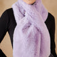 InWeave Women's Light Mauve Faux Fur Neck Warmer - Swadesiicart