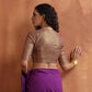 trueBrowns Brown Gold Metallic Blouse | Swadesiicart