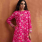 trueBrowns Red Print Sharara Set | Swadesiicart