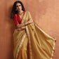 trueBrowns Gold Tissue Ready To Wear Saree | Swadesiicart
