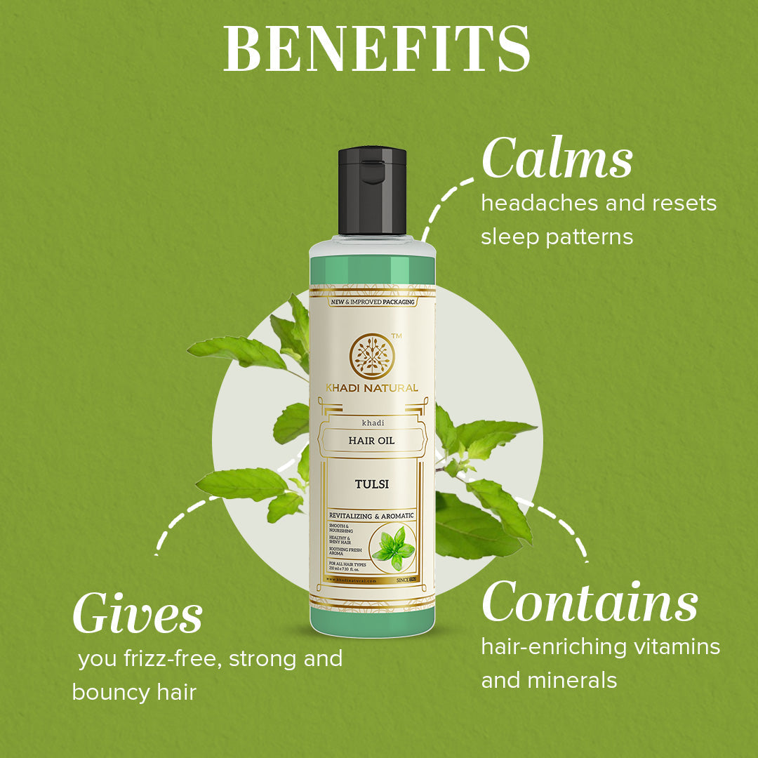 Khadi Natural Tulsi Hair Oil - 210ml Sale