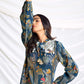 BulBul Nilisha Teal Chanderi Co-Ord Set - Swadesiicart