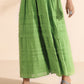trueBrowns Green Cotton Dobby Yoke Dress | Swadesiicart