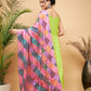 InWeave Women's Lime Green Strappy Set W Square Bandhani Print Silk Dupatta - Swadesiicart