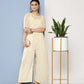 Ahalyaa Printed Waist Tie-Ups Basic Jumpsuit | Swadesiicart