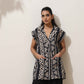 trueBrowns Beige Cotton Geometric Print Jacket Co-ord Set - Swadesiicart