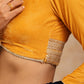 trueBrowns Mustard Velvet Lace Blouse | Swadesiicart