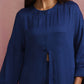 trueBrowns Blue Modal Front Slit Kurta set | Swadesiicart