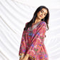 BulBul Dharvi Chanderi Fuschia Co-Ord Set - Swadesiicart