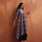 trueBrowns Black Ajrak Print Kurta Set | Swadesiicart