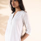 trueBrowns White Cotton Relaxed Co-ord Set - Swadesiicart