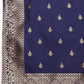 Ahalyaa Unstitched Navy Blue Dress Material | Swadesiicart