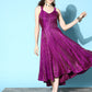 InWeave Women's Wine Gold Small Boota Long Dress - Swadesiicart